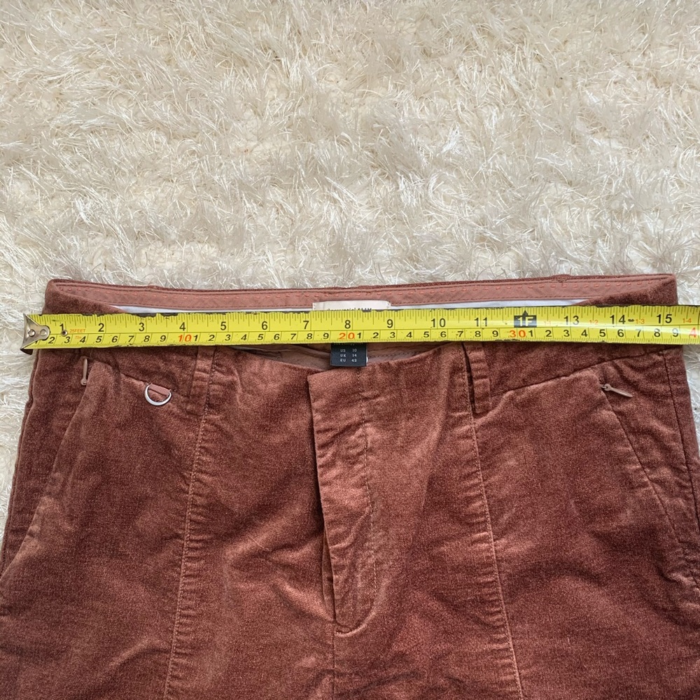 Anthropologie Essential Slim Velvet Cropped Pants - Picture 8 of 10